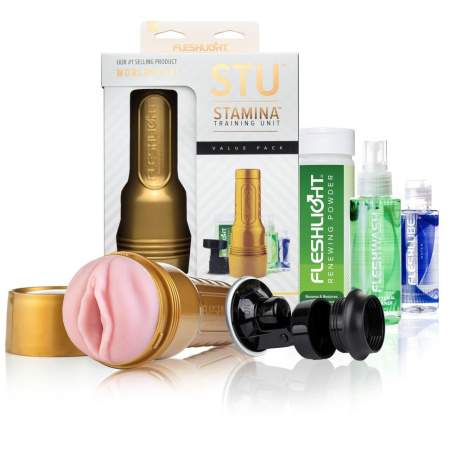 Набор Fleshlight Stamina Training Unit: мастурбатор, крепление, смазка, порошок, очиститель