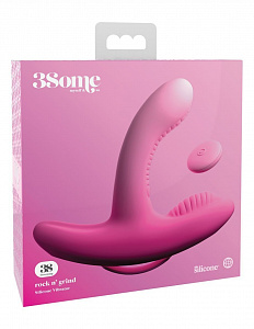 Вибромассажер с двумя моторчиками и пультом ДУ 3Some Rock N' Grind