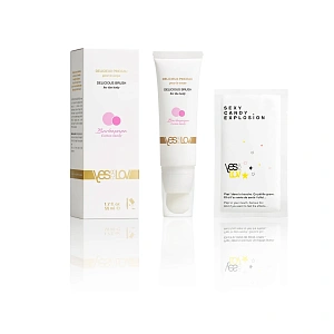 Съедобный гель DELICIOUS BRUSH FOR THE BODY Cotton Candy YESforLOV (Сладкая вата)