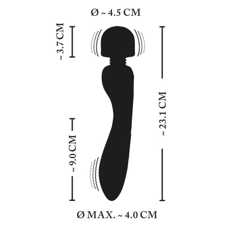 XouXou E-Stim Wand - двусторонний вибратор-ванд с электростимуляцией XouXou E-Stim Wand - двусторонний вибратор-ванд с электростимуляцией