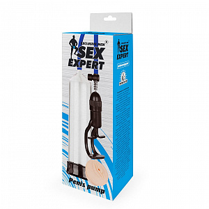 Помпа с двумя насадками вакуумная Sex Expert