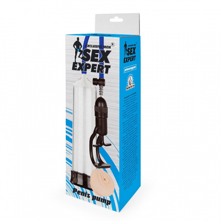 Помпа с двумя насадками вакуумная Sex Expert