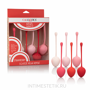 Вагинальные конусы Calexotics Kegel Training Set Strawberry Вагинальные конусы Calexotics Kegel Training Set Strawberry