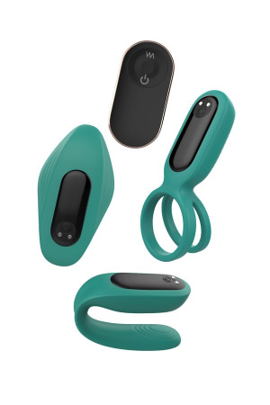 Штучки-Дрючки "Trio for two" - набор из вибропули на пульте ДУ и 3-х силиконовых чехлов