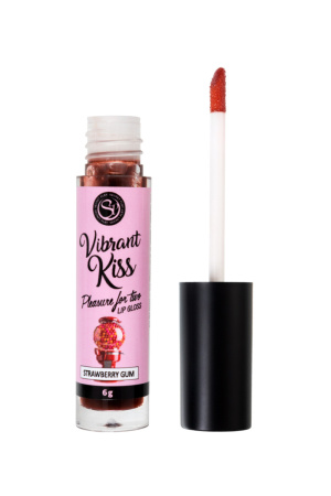 Блеск для губ с виброэффектом SECRET PLAY VIBRANT KISS STRAWBERRY GUM (Клубничная жвачка) Блеск для губ с виброэффектом SECRET PLAY VIBRANT KISS STRAWBERRY GUM (Клубничная жвачка)