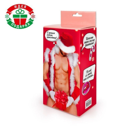 Фаллоимитатор EROWOMAN НОВОГОДНИЙ (L 14 см D 4 см)