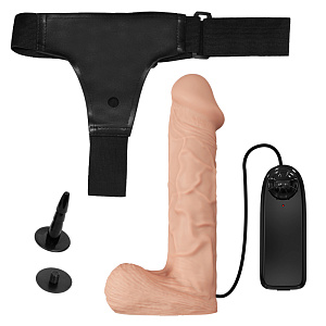 Baile Ultra Passionate Harness - страпон с вибрацией на регулируемых креплениях
