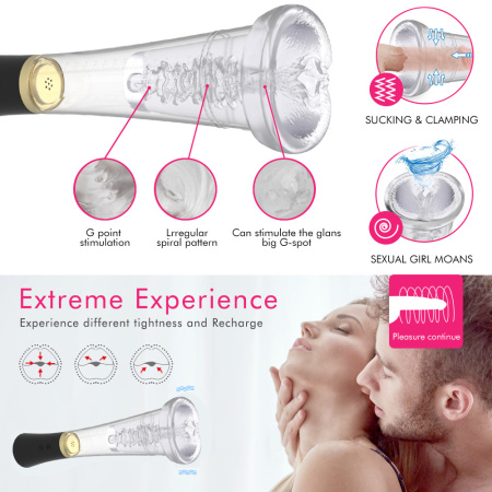 Вакуумная помпа + мастурбатор с имитацией минета и вибрацией Max Kit