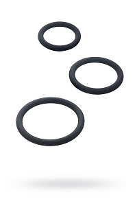 Набор эрекционных колец Black & Red by TOYFA