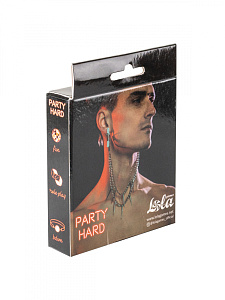 Зажимы на соски на двойной цепи с шипами PARTY HARD SPIKY Зажимы на соски на двойной цепи с шипами PARTY HARD SPIKY