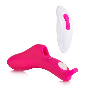 Сквирт-вибратор на палец Hot Planet Pluto с пультом ДУ