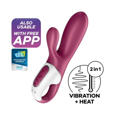 Вибратор-кролик Hot Bunny Satisfyer с нагревом и с мобильным управлением Вибратор-кролик Hot Bunny Satisfyer с нагревом и с мобильным управлением