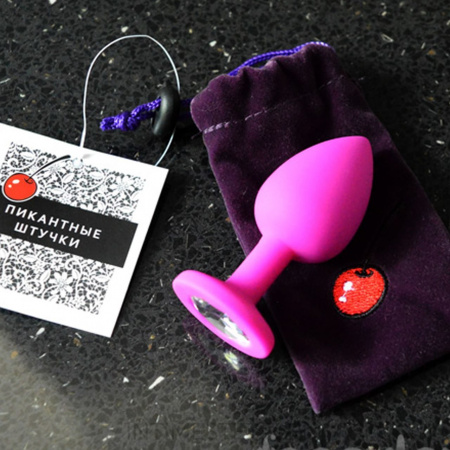 Маленькая силиконовая пробка с кристаллом