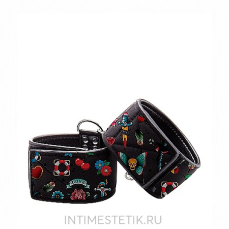 Наручники Old School Tattoo Style на цепочке