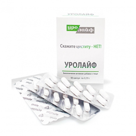 Капсулы «Уролайф» в блистерах для приема внутрь (30 капсул) Капсулы «Уролайф» в блистерах для приема внутрь (30 капсул)