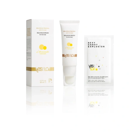 Съедобный гель DELICIOUS BRUSH FOR THE BODY Lemonade YESforLOV (Лимонад)