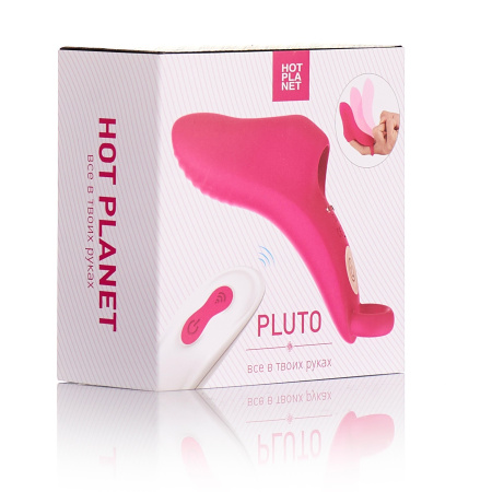 Сквирт-вибратор на палец Hot Planet Pluto с пультом ДУ
