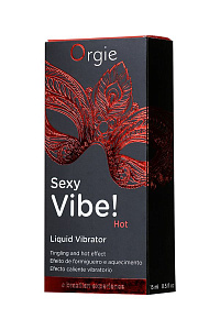 Жидкий вибратор ORGIE Sexy Vibe Hot с эффектом тепла и вибрации, 15 мл Жидкий вибратор ORGIE Sexy Vibe Hot с эффектом тепла и вибрации, 15 мл