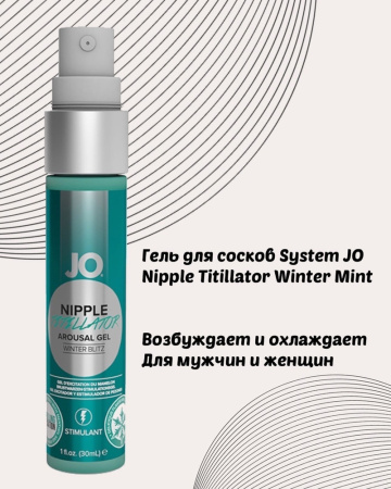 Cтимулирующий гель для сосков Nipple Titillator Winter Blitz (охлаждающий), 30 мл