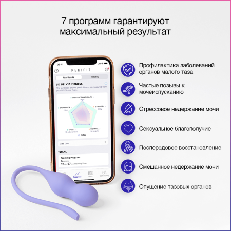 Тренажер Кегеля Perifit+ компактный с приложением на телефон Тренажер Кегеля Perifit+ компактный с приложением на телефон