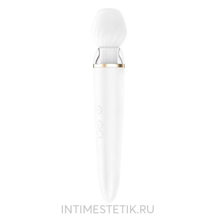 Массажер Satisfyer Double Wand-er с дополнительными насадками