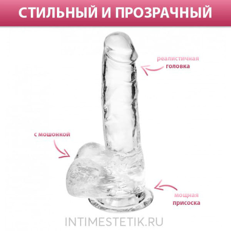 Прозрачный фаллоимитатор Devi toy