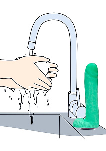 Мыло в виде пениса на присоске (светится в темноте)