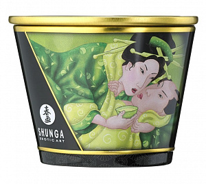 Массажное арома-масло Exotic Green Tea Shunga в виде свечи, 170 мл Массажное арома-масло Exotic Green Tea Shunga в виде свечи, 170 мл