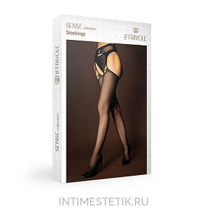 Чулки с поясом SENSE LE FRIVOLE с узором кредо (One Size) Чулки с поясом SENSE LE FRIVOLE с узором кредо (One Size)