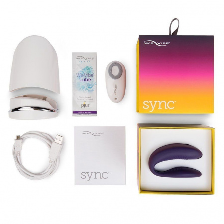 Вибромассажер We-Vibe Sync фиолетовый для пар анатомической формы Вибромассажер We-Vibe Sync фиолетовый для пар анатомической формы