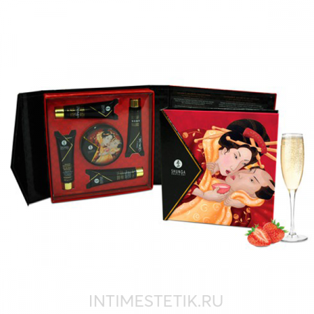 Набор Geisha's Secret Клубника и шампанское 5 предметов