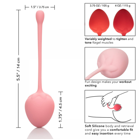 Вагинальные конусы Calexotics Kegel Training Set Strawberry