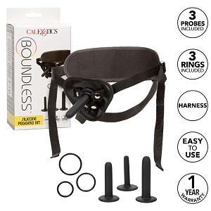 Набор для анального секса (страпон + 3 насадки) BOUNDLESS SILICONE PEGGING KIT Набор для анального секса (страпон + 3 насадки) BOUNDLESS SILICONE PEGGING KIT