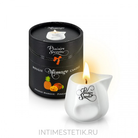 Массажная свеча (Манго и Ананас) MASSAGE CANDLE PINEAPPLE MANGO, 80 мл