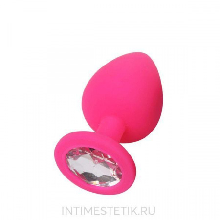 Большая силиконовая пробка со стразом