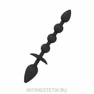 Анальная втулка с шариками Black Velvets