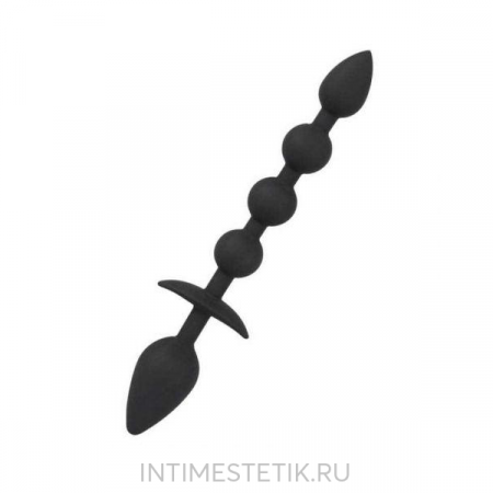 Анальная втулка с шариками Black Velvets