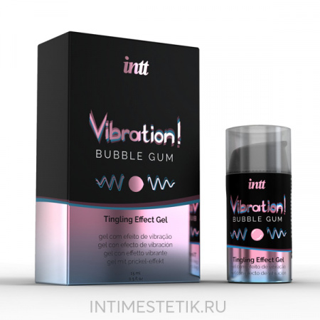 INTT Vibration! (Бабл Гам) - съедобный жидкий вибратор, 15 мл