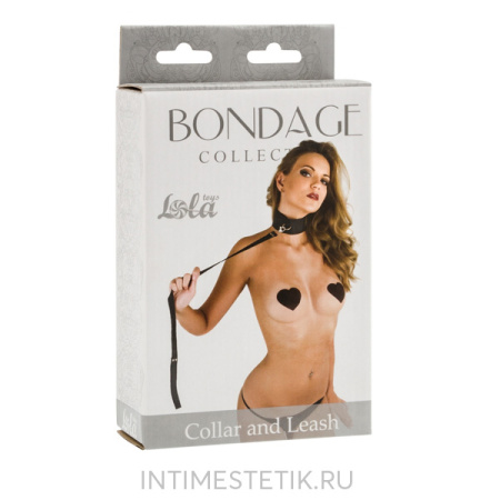 Ошейник Bondage Collection Collar and Leash с поводком