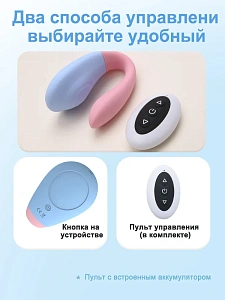 Вибратор для пар Explore Joy с пультом ДУ