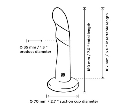 Romp Dizi - фаллоимитатор с присоской (Large)
