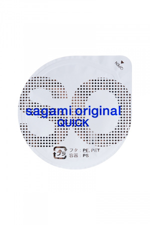 Ультратонкие полиуретановые презервативы SAGAMI Original QUICK 002, 6 шт.