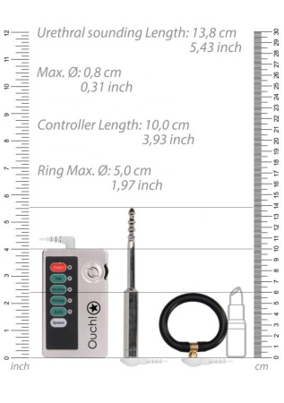 Уретральный плаг Shots Media Electroshock с электростимуляцией и вибрацией