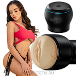 Набор Power Blow (интерактивная насадка) + мастурбатор KIIROO Feel - Victoria June