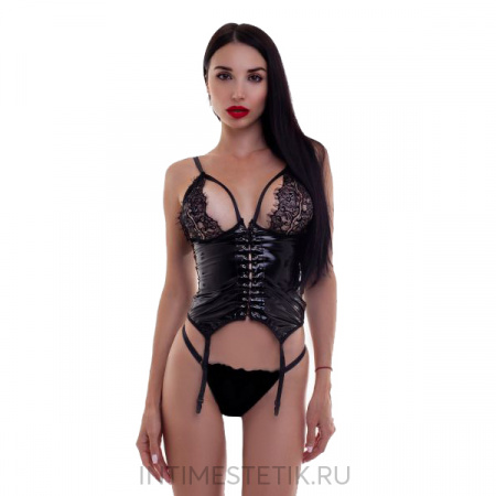Комплект: корсет с кружевом + трусики Комплект: корсет с кружевом + трусики