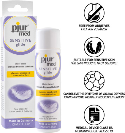 Смазка без глицерина Pjur Med Sensitive Glide, 100 мл