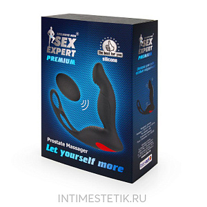 Массажер Sex Expert с эрекционным кольцом