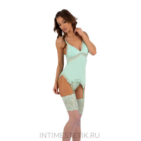 Комплект Persinne Mint (корсет, трусики и чулки) Комплект Persinne Mint (корсет, трусики и чулки)