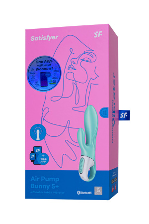 Вибратор с надувающейся головкой Air Pump Bunny 5+ Satisfyer Вибратор с надувающейся головкой Air Pump Bunny 5+ Satisfyer