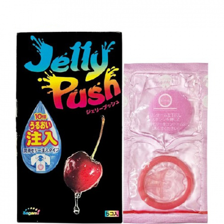 Презервативы SAGAMI Jelly Push с большим количеством смазки, 5 шт.